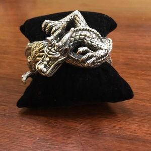 Sterling Dragon Cuff